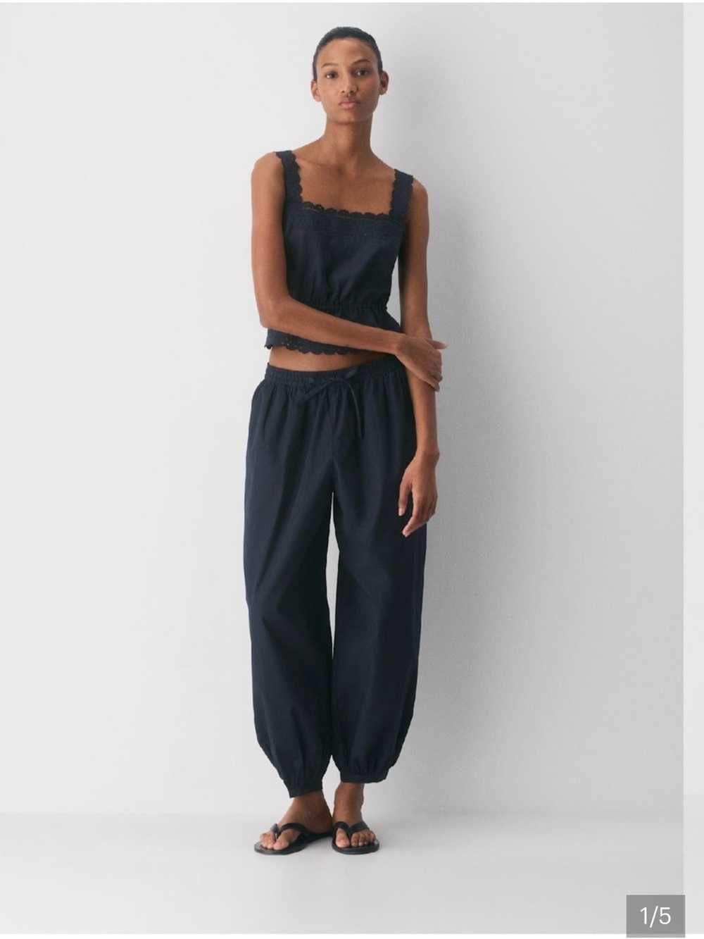 ARITIZA cotton poplin balloon pants